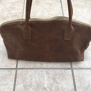 Massimo Palomba handmade leather top zip purse bag